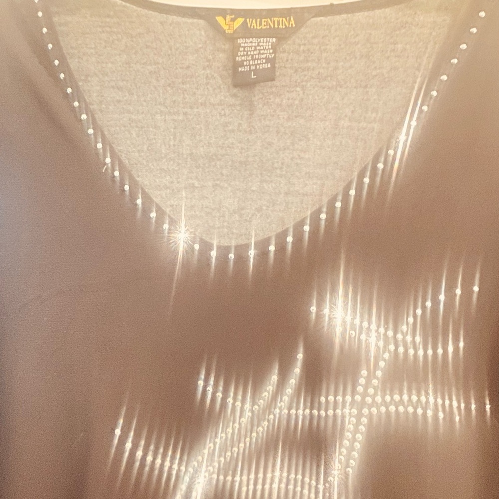 Valentina Black  white and Gray Polyester asymmetrical tonic.